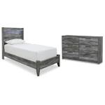 Baystorm Twin Panel Bed and Dresser