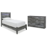 Baystorm Twin Panel Bed and Dresser