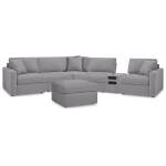 Modmax 6-Piece Sectional and Oversized Accent Ottoman - Image 2