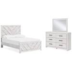 Cayboni Full Panel Bed, Dresser and Mirror