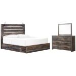 Drystan King Storage Bed, Dresser and Mirror