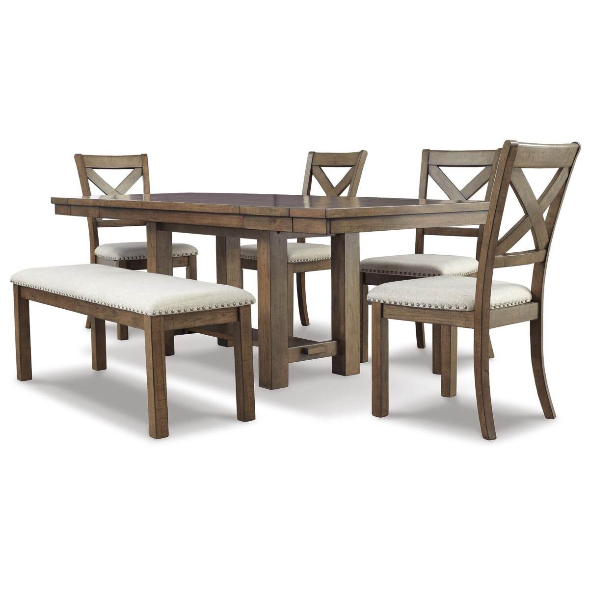 29fbf638ee326902046a9660b466f38d Moriville Dining Table and 4 Chairs and Bench - Image 1