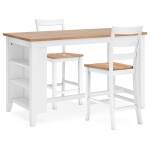Gesthaven Counter Height Dining Table and 2 Barstools