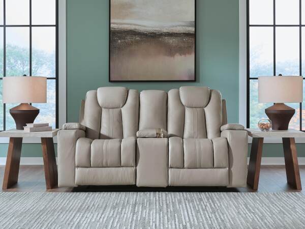 Elevate Edges Glider Reclining Loveseat with Console - Image 3