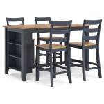 Gesthaven Counter Height Dining Table and 4 Barstools