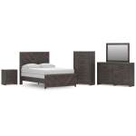 Prendonea Full Panel Bed, Dresser, Mirror, Chest and Nightstand