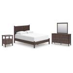 Pamytta Queen Panel Bed, Dresser, Mirror and Nightstand