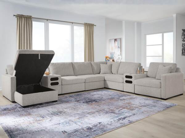 ModMax Luxe 8-Piece Sectional with Storage Chaise and Audio Consoles - Image 3