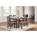 Gesthaven Dining Table with 4 Chairs and Bench (Set of 6) - Image 3