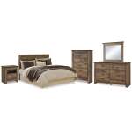 Trinell Queen Panel Headboard, Dresser, Mirror, Chest and Nightstand