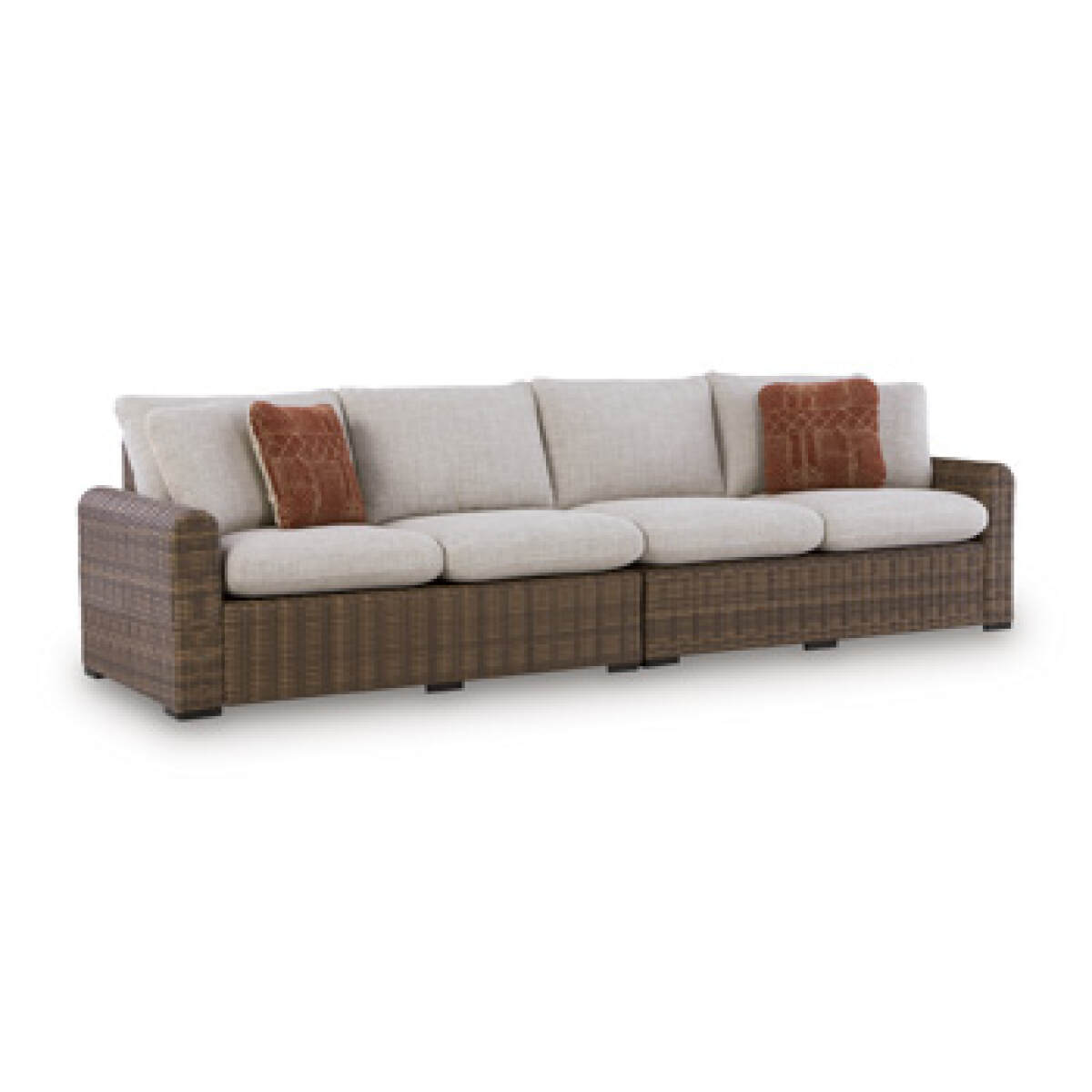 2cffc19cb2c1c5e0ff0e0685bdb44aab Dolan Creek Outdoor Right and Left-arm Facing Loveseat with Cushion (Set of 2) - Image 1
