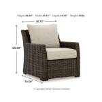 Brook Ranch Outdoor Sofa Sectional, Bench, Lounge Chair and Table - Image 15