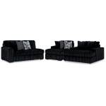 Midnight-Madness 2-Piece Sectional and Oversized Chaise