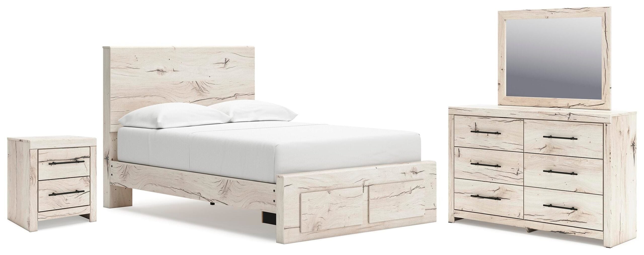 2e0450d58b4537a6e1a66e0e5501548f Lawroy Full Panel Storage Bed, Dresser, Mirror and Nightstand - Image 1