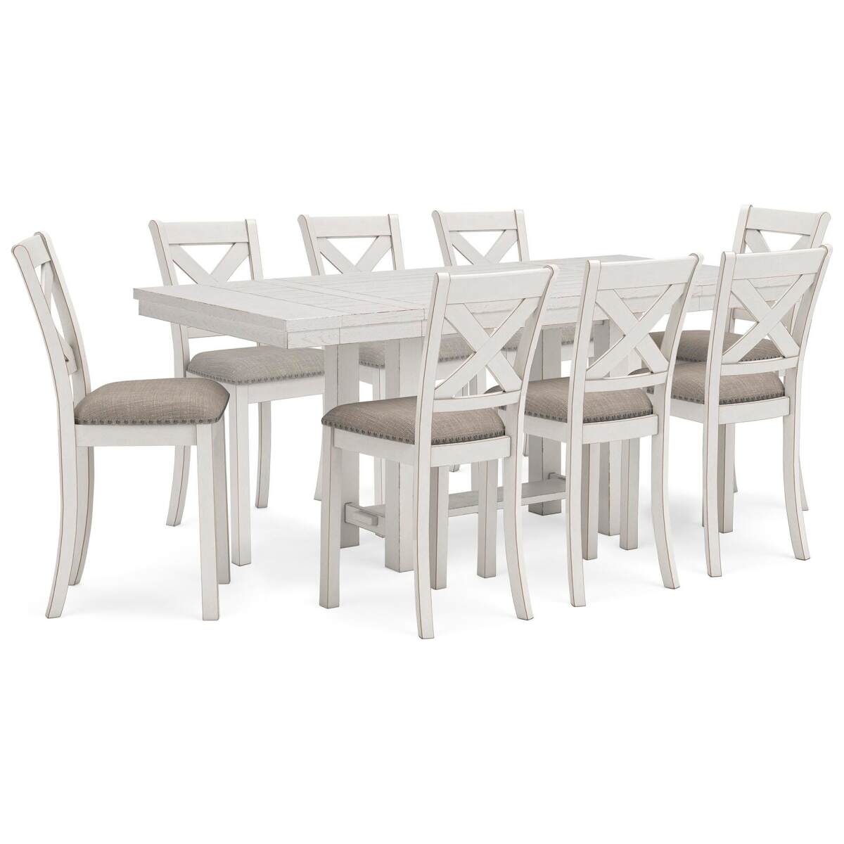 2e2e5fad1daa27d646fd42fc4c8f8e11 Robbinsdale Counter Height Table and 8 Barstools - Image 1