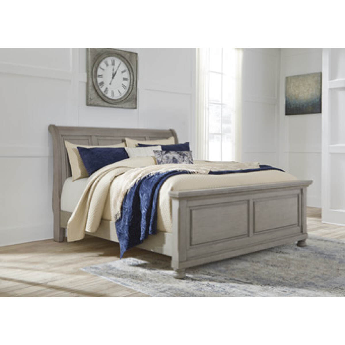 2f1de4f93b93f49ab2eb868bcb37f42a Lettner King Sleigh Bed - Image 1
