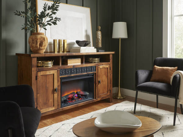 Alder Grove 63" Fireplace Console DG1901-FRT - Image 3