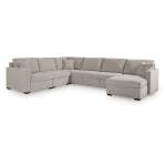ModMax Luxe 5-Piece Sectional with Chaise and Pop Up Sleeper