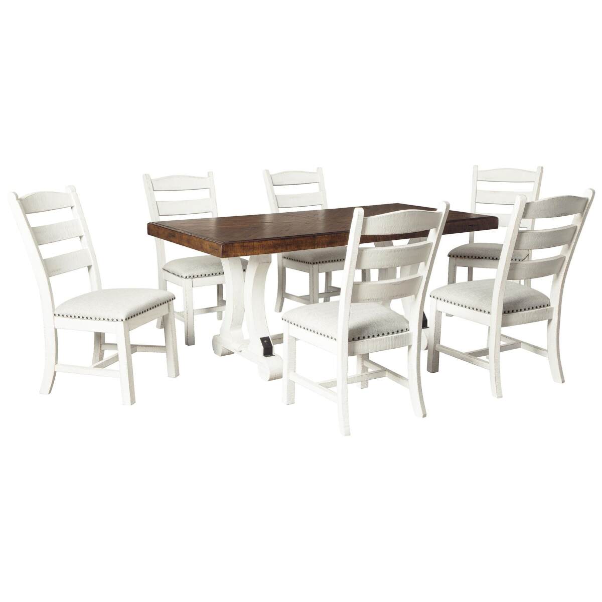 2fb4907442e60f4e94a56c9ebf782be3 Valebeck Dining Table and 6 Chairs - Image 1