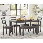 Bridson Dining Table and Chairs with Bench (Set of 6) - Image 2