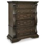 Maylee King Upholstered Bed, Dresser, Mirror, Chest and 2 Nightstands - Image 6