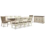 Bolanburg Dining Extension Table,10 Chairs and Server