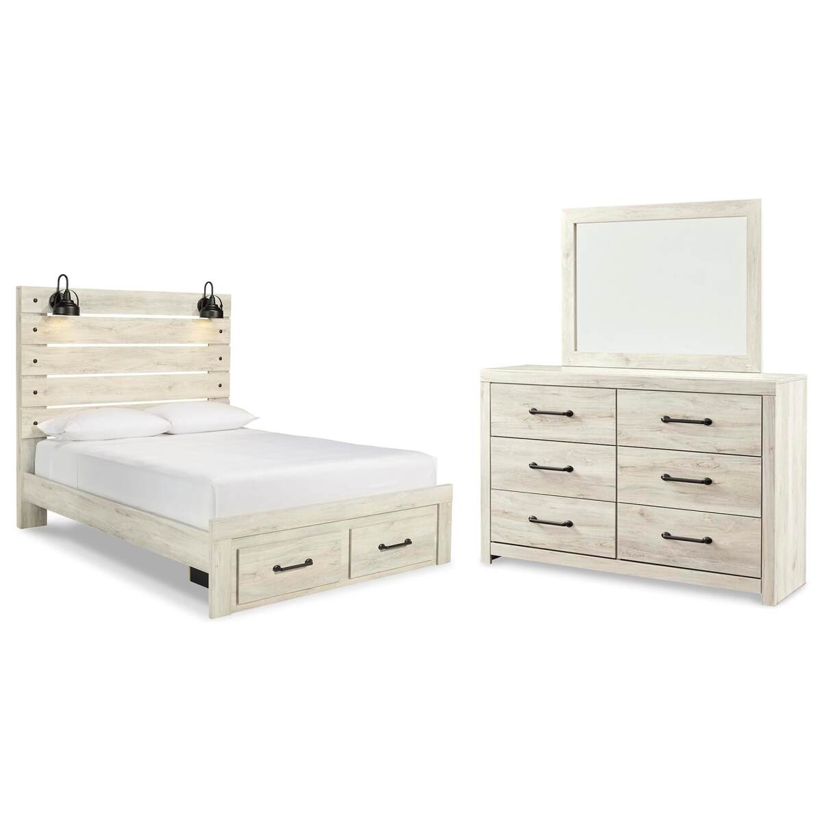 312bed2f2da12f10794410074e5ea1cc Cambeck Queen Panel Storage Bed, Dresser and Mirror - Image 1