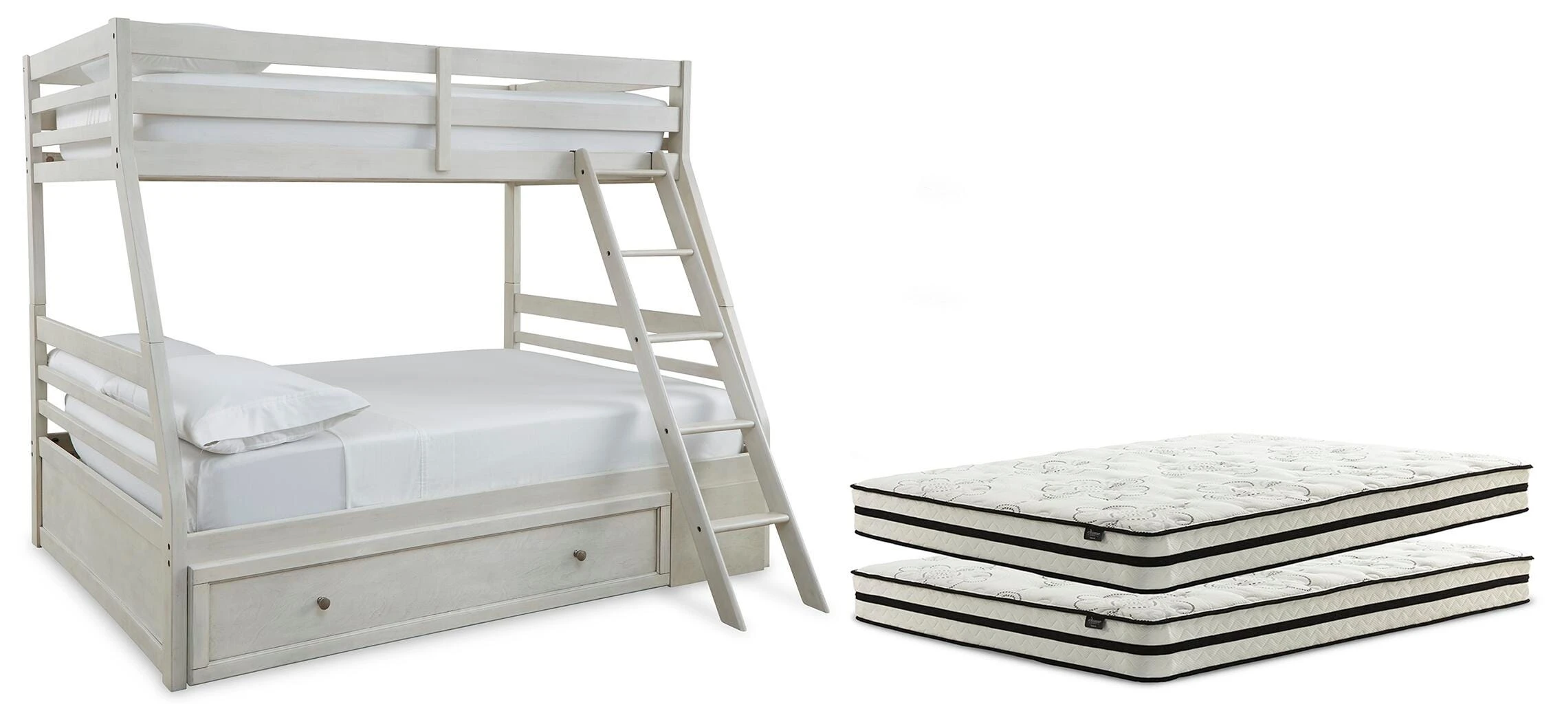 31c350ce96888eb742cc4754e81192e2 Robbinsdale Twin over Full with Storage and Mattresses - Image 1