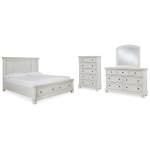Robbinsdale Queen Panel Storage Bed, Dresser, Mirror and Chest