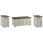 Bolanburg Coffee Table and 2 Chairside End Tables