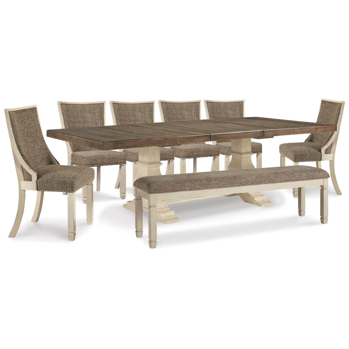 3307f9c54615ab8f75b66a7201308c12 Bolanburg Dining Table, 6 Chairs and Bench - Image 1