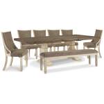 Bolanburg Dining Table, 6 Chairs and Bench