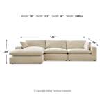 Elyza 3-Piece Sectional with Chaise - Image 4