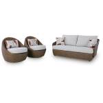 Double Point Outdoor Loveseat/2 Swivel Chairs (Set of 3) - Image 4