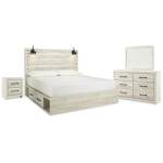 Cambeck King Panel Storage Bed, Dresser, Mirror and Nightstand - Image 2