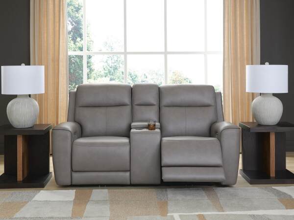 5Z-Comfort Power Reclining Loveseat with Console - Image 3