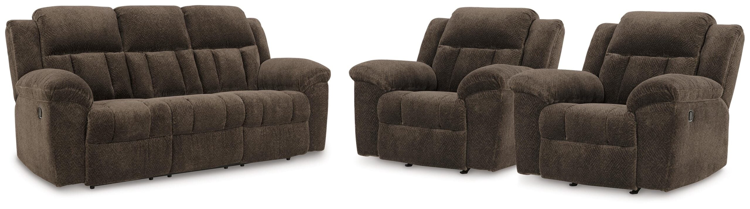 34dd0c311d21da78ae02400434aac975 Frohn Reclining Sofa and 2 Recliners - Image 1