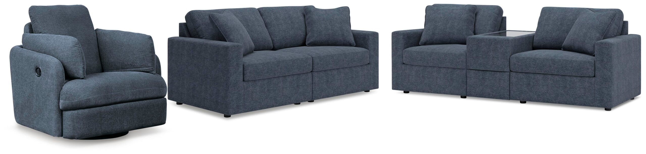357a5106dd6d180cfb14b0c736e4e334 Modmax 3-Piece Sectional Sofa, 2-Piece Sectional Loveseat and Swivel Glider Recliner - Image 1
