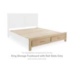 Yalinton King Storage Footboard with Roll Slats