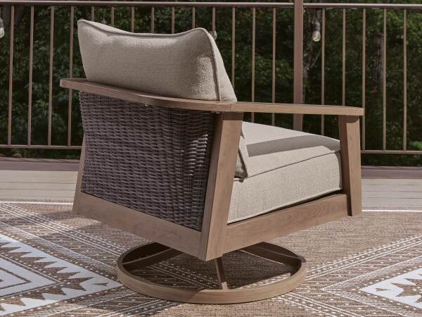 Harmony Headlands Outdoor Swivel Lounge with Cushion - Image 6