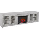 Avery Loft 97" Fireplace Console W/ 4 Doors DY1970-GHT