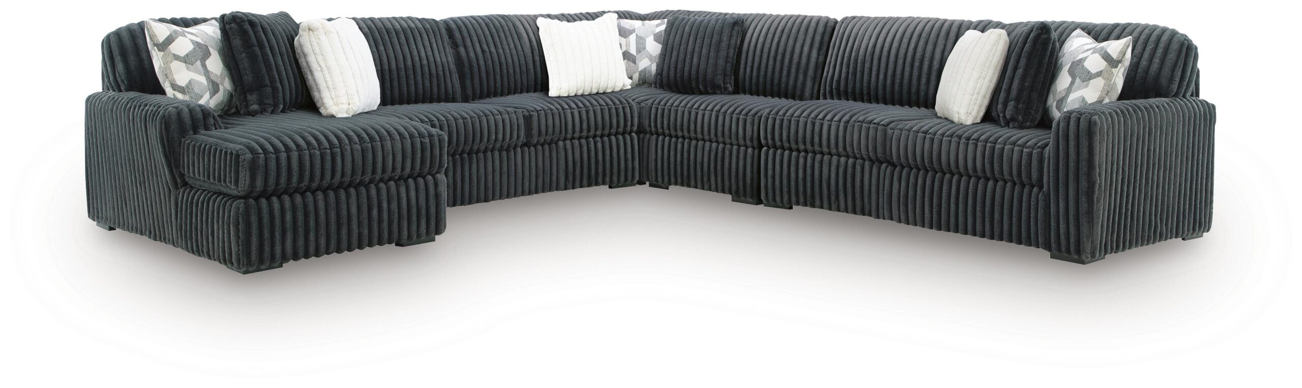 37036d56fbaf195128b5159ee7a85155 Midnight-Madness 5-Piece Sectional with Chaise - Image 1