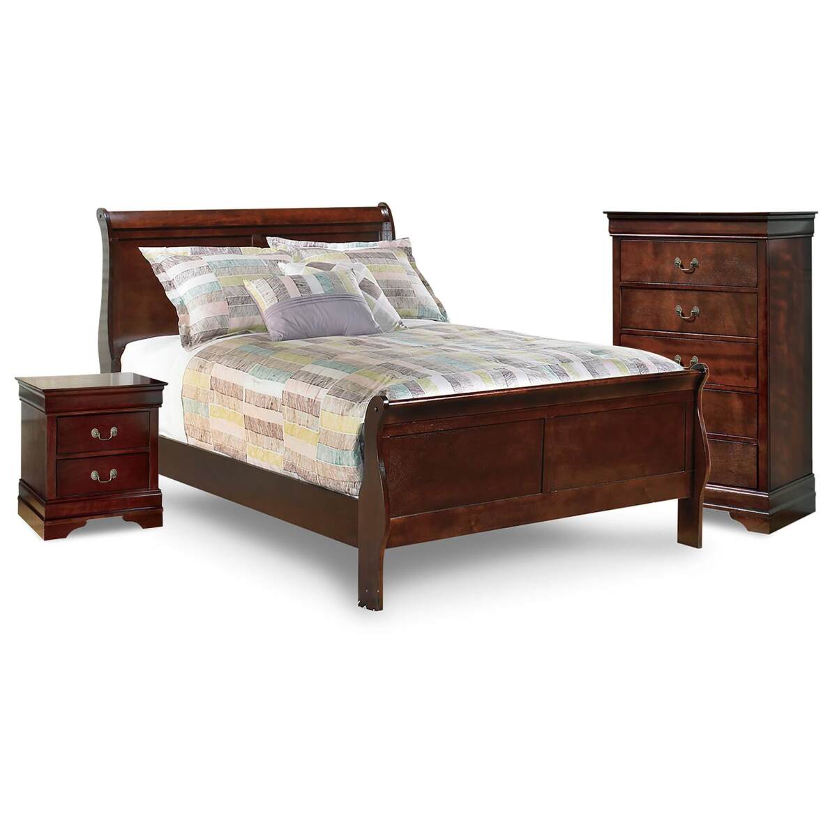 37685b344c85c994bc46d5dfdf8423e4 Alisdair Full Sleigh Bed, Chest and Nightstand - Image 1