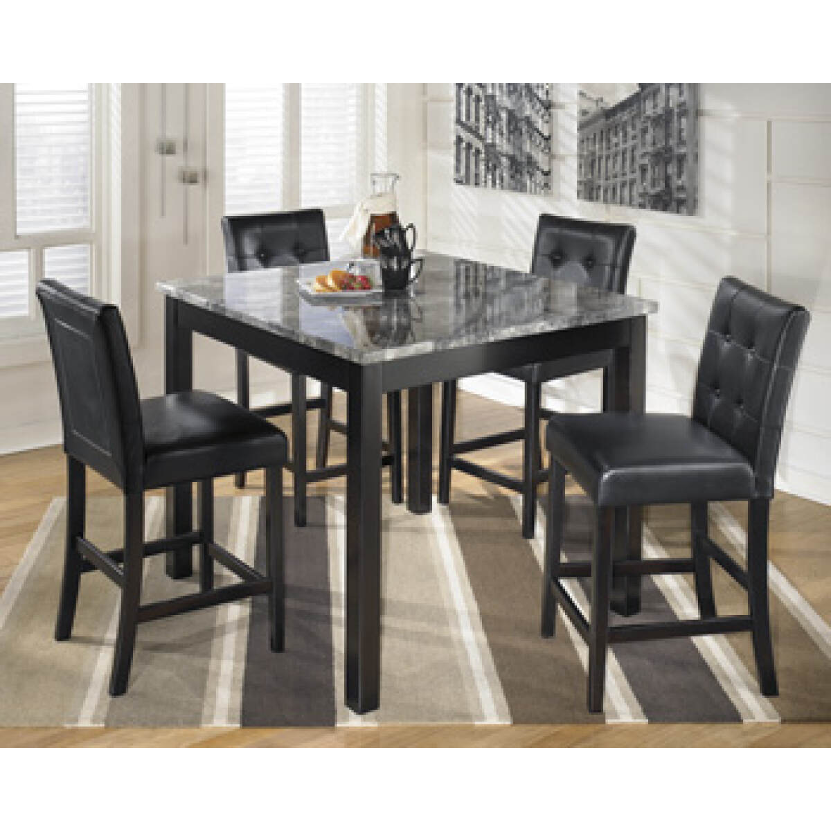 37aeb1edba1c0ee9e162aa1901aaed8a Maysville Counter Height Dining Table and Bar Stools (Set of 5) - Image 1
