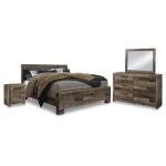 Derekson King Panel Bed, Dresser, Mirror and Nightstand