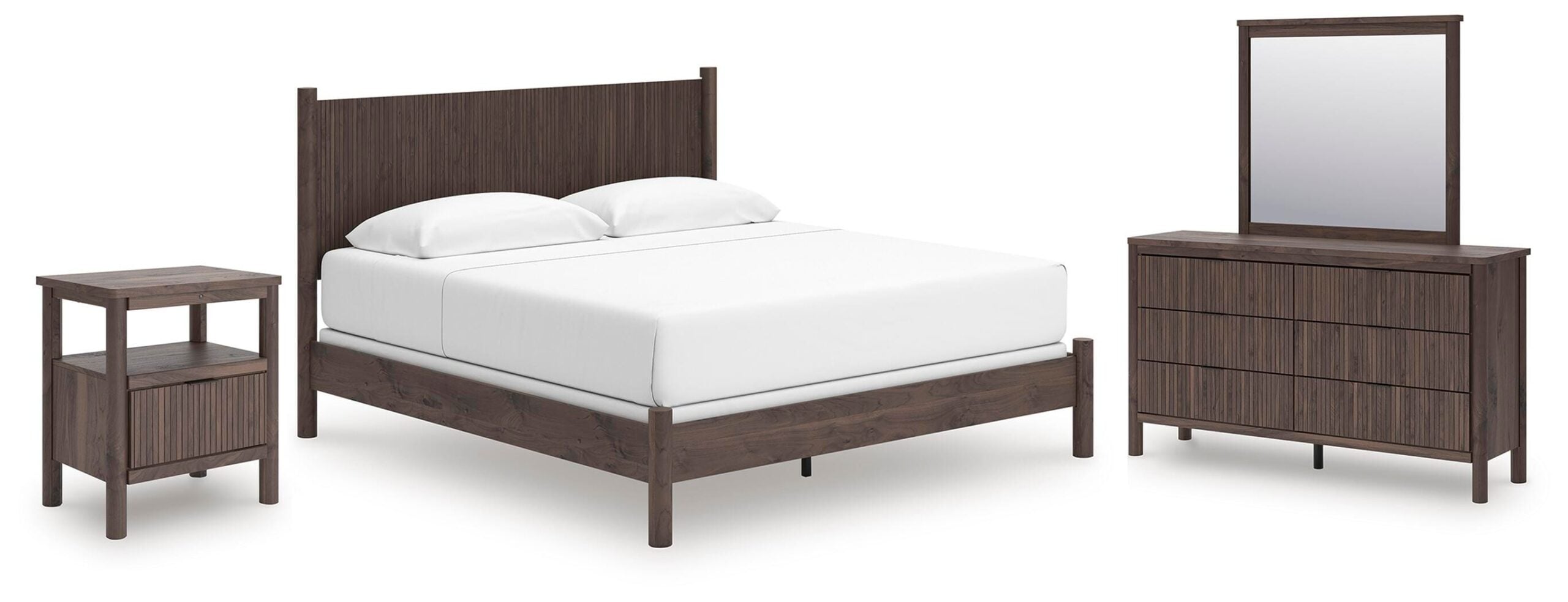 37d0bb6f0d21ff7a6affe0725ea144f6 Pamytta King Panel Bed, Dresser, Mirror and Nightstand - Image 1