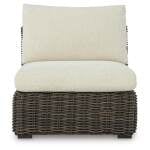 Kimora Outdoor Armless Chair with Cushion - Image 4