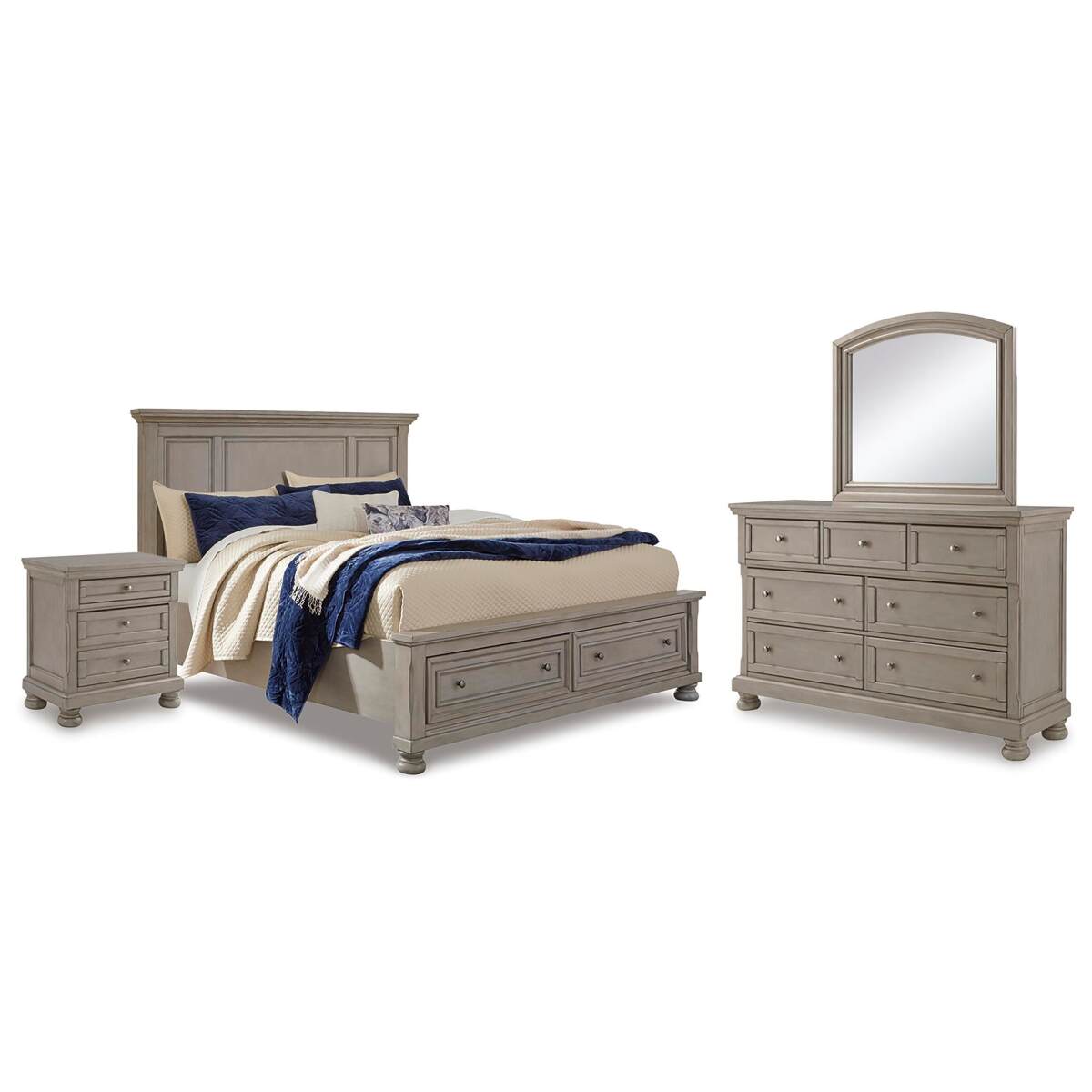 3842a9788117692472496fbf0ac778d4 Lettner Queen Panel Storage Bed, Dresser, Mirror and Nightstand - Image 1