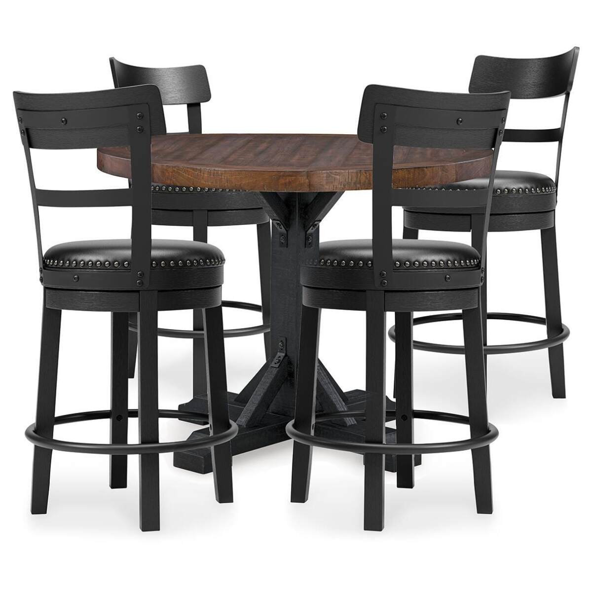386d7f594a30f2259886617ac81cd596 Valebeck Counter Height Table and 4 Barstools - Image 1