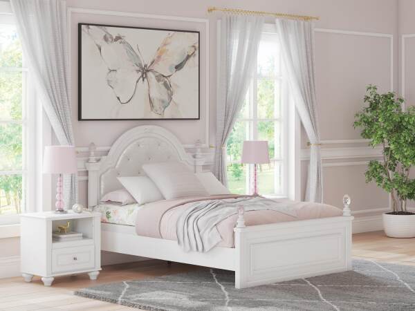 Kozlani Full Upholstered Panel Bed, Dresser and Mirror - Image 14